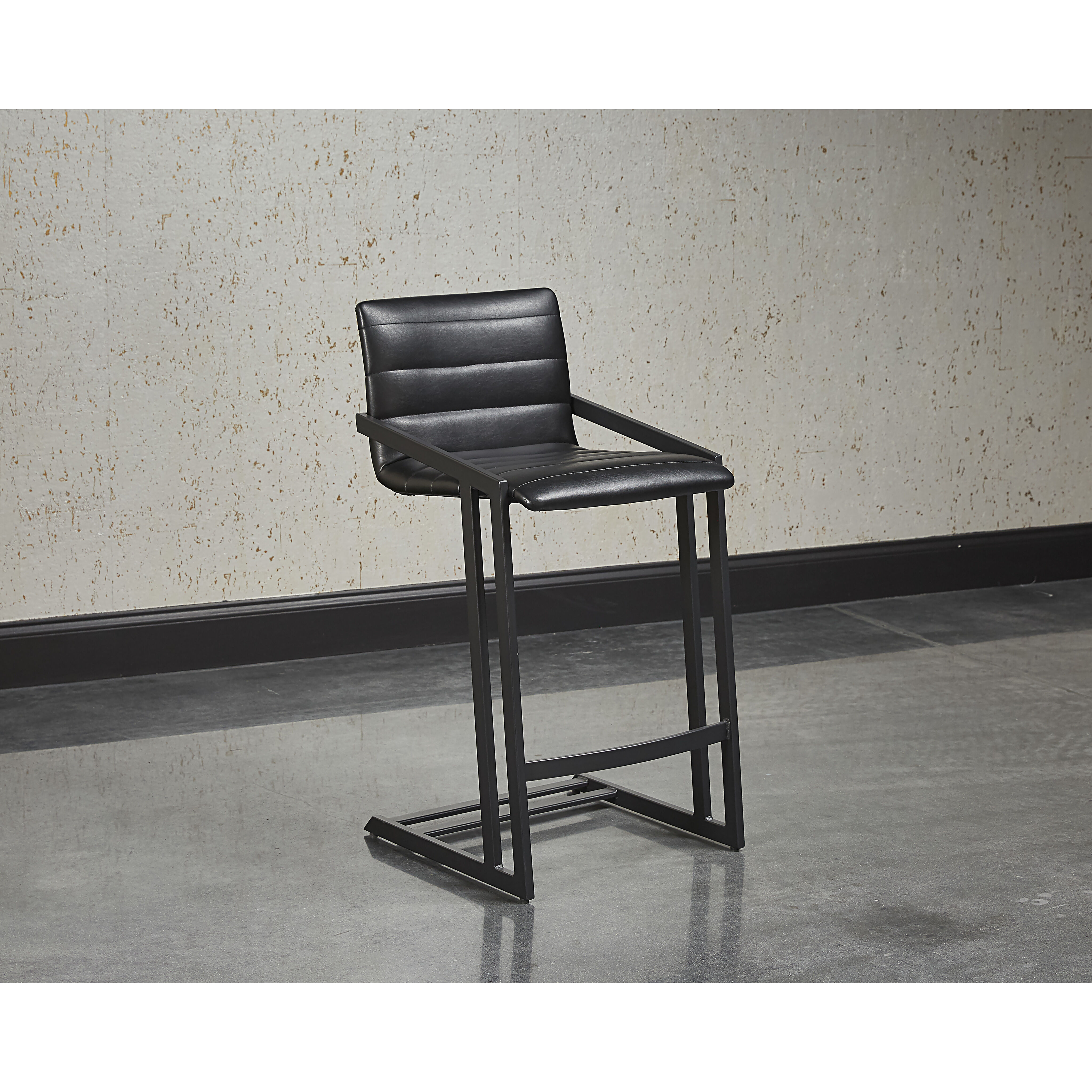 Webber 34.25 inch Cantina Black Counter Stool, Set Of 2